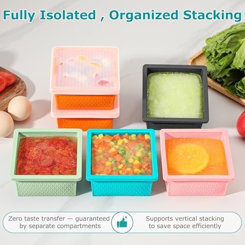 Silicone Freezer Molds for Soup Cube - 2-Cup Freezer Storage Container