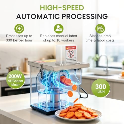4-In-1 Electric Vegetable Chopper, 200W, Stainless Steel