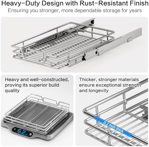 Kitchen Cabinet Pull Out Shelf and Drawer Organizer Slide Out Pantry