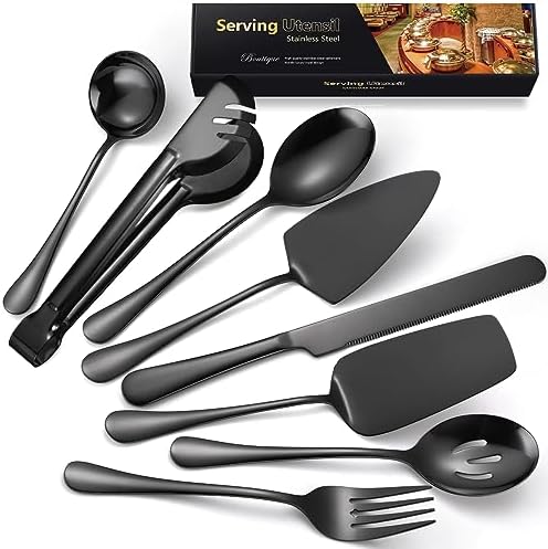 AARAINBOW Exquisite 8 Pieces Serving Utensils Set, Stainless Steel