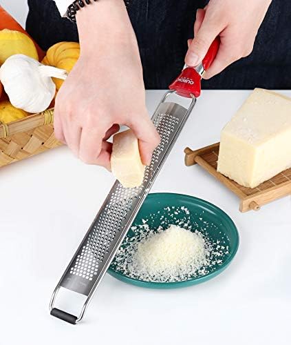 Ourokhome Kitchen Lemon Zester, Stainless Steel Hand Held Parmesan