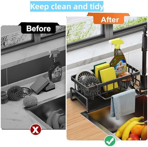 Sponge Holder for Kitchen Sink, 304 Stainless Steel