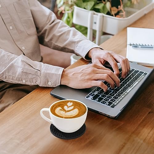 TWTLi Silicone Coasters Set of 12 with Holder — Non-Slip Drink