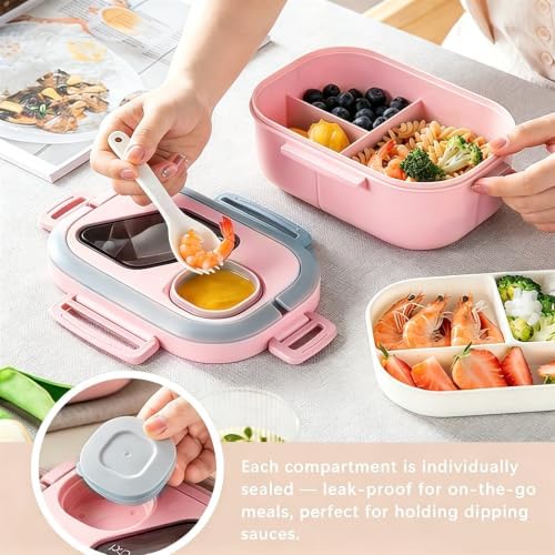 Adult Bento Lunch Box Set with Insulated Lunch Bag – Stackable 2‐Layer