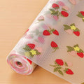 Cooyes Shelf Liner, Premium Waterproof EVA Mats, 11.8"x120" Strawberry