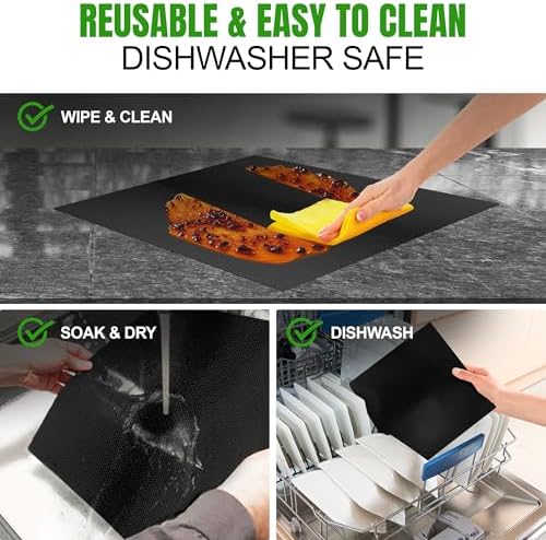 Toaster Oven Liners Reusable for Ninja Air Fryer Bottom Heat Resistant