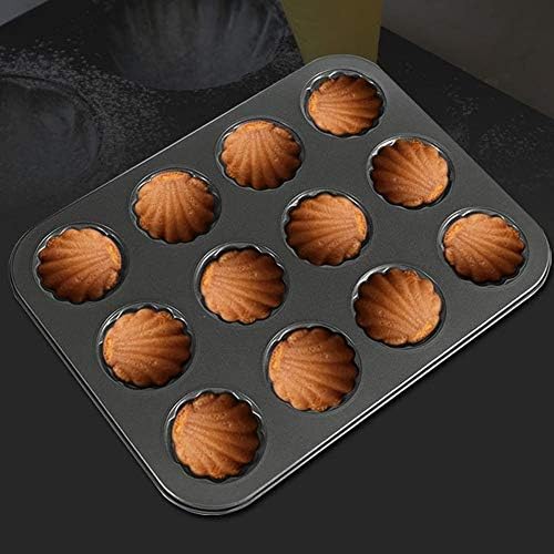 Mold Cake Pan for Madeleine, ZEENEEK 12-Cavity Non-Stick Spherical