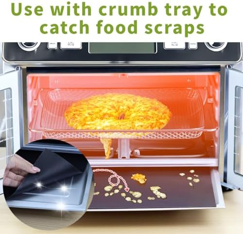 4 Pcs Liners and 1 Pack Replacement Crumb Tray Pan for Ninja DT201