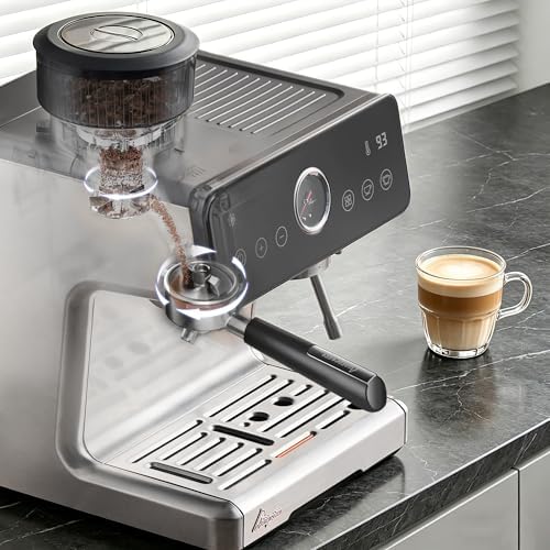 15 Bar Espresso Machine with Grinder, Stainless Steel
