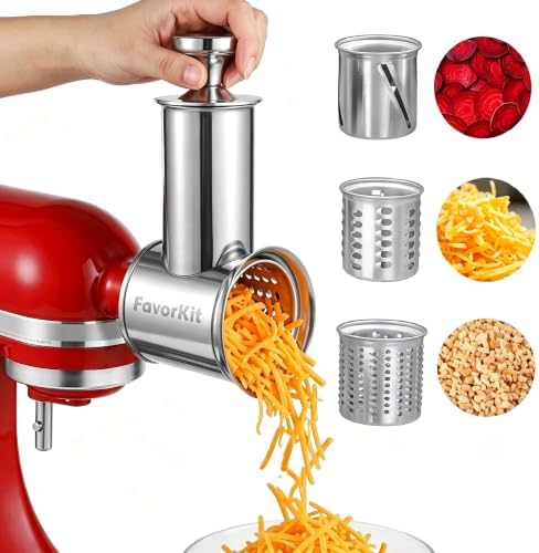 FavorKit Chesse Grater Slicer Shredder Attachment for Kitchenaid