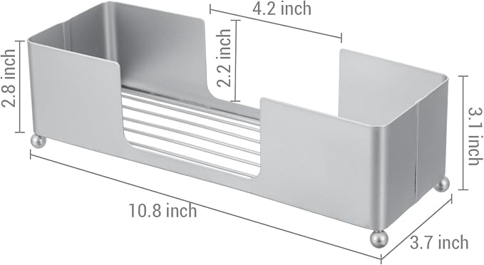 MyGift Modern Silver Tone Metal Countertop Folded Paper Towel Holders, - Image 5