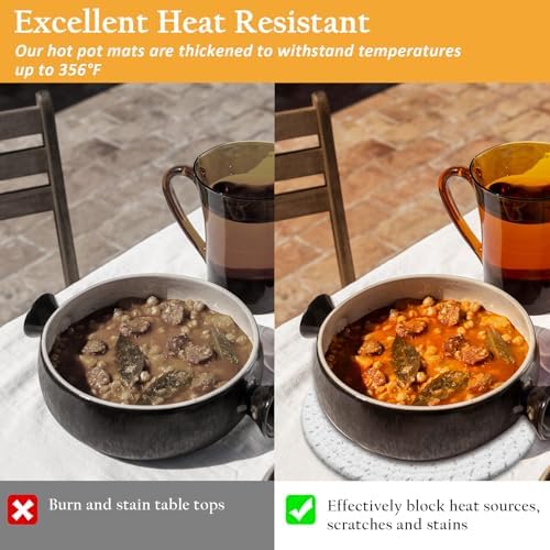 8" Trivets for Pots and Pans, 4 Pack Hot Pads for Kitchen Counter