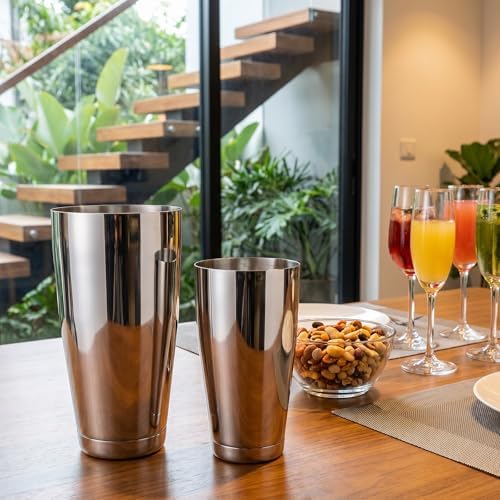 4 Pcs Cocktail Shaker Boston Shaker Set Bulk Commercial Cocktail