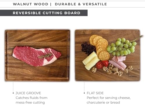 MERKEN Walnut Wood Cutting Board, 17" x 13"