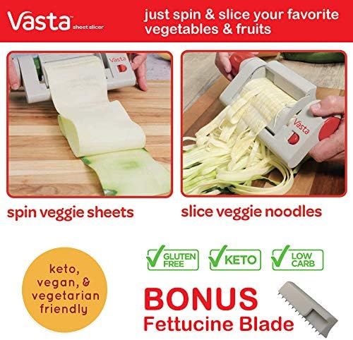 Vasta Veggie & Fruit Sheet Slicer, Stainless Steel Blade, 2