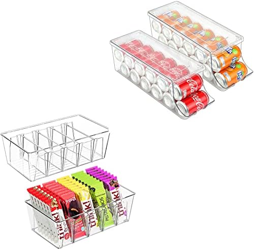 Puricon 2 Pack Soda Can Organizer Dispenser for Refrigerator Bundle