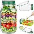 Salad Pod Mason Jar Side Open, Leakproof Salad Container, BPA-Free