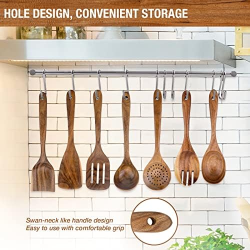 10-Piece Teak Wood Cooking Utensil Set