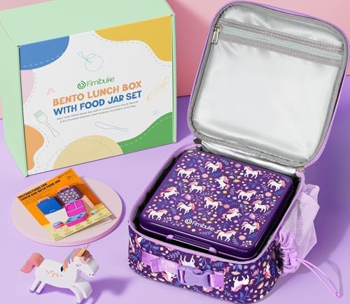 Fimibuke Kids Bento Lunch Box with Thermo