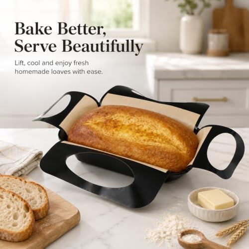 2‐Pack Bread Loaf Pan Set, 8.5" x 4.5" Inner Baking Size Nonstick