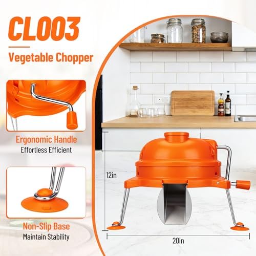 CL003 Dynacube Vegetable Dicer Commercial, 2 PCS Replaceable Blades