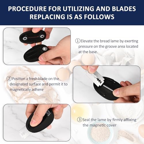 Bread Knife Extractable & Magnetic Bread Lame Dough Scoring Tool