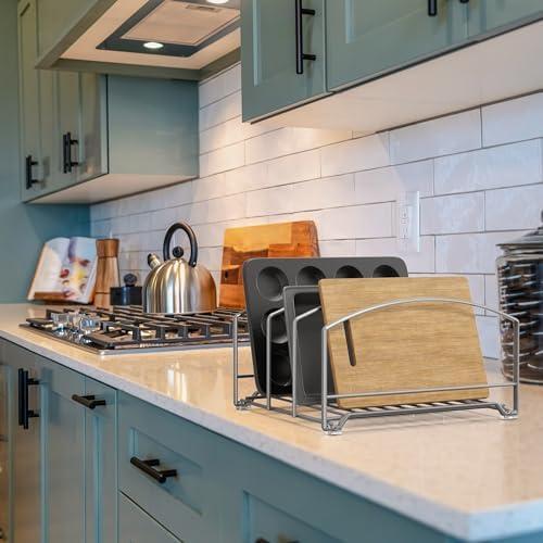 Deco Brothers Cookware Organizer Rack for Kitchen Cabinet, 3 Slot