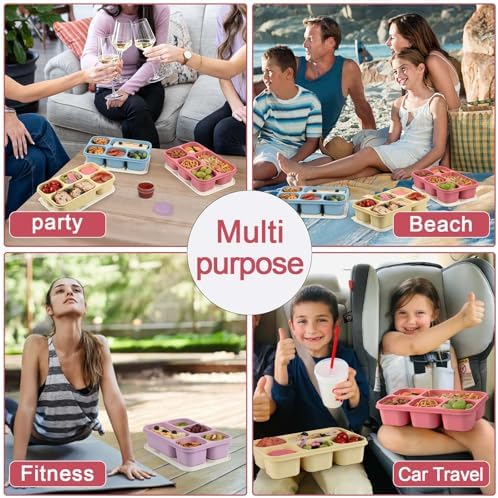 Caperci Large Bento Lunch Boxes for Adults & Kids