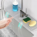 17.7'' Faucet Mat for Kitchen Sink [5°Slope Fast Self-draining]