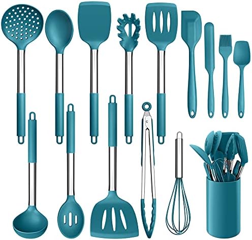 LIANYU 15-Piece Kitchen Cooking Utensils Set with Holder
