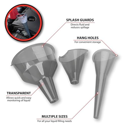Performance Tool W4053 Clear View Easy-Fill Funnel Set - Image 4