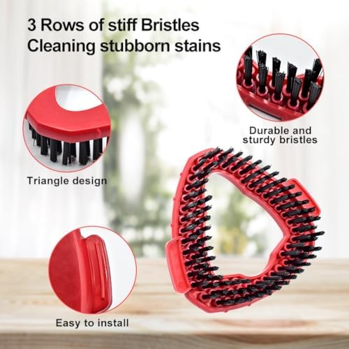 Funtin 2-Pack Mop Scrub Brush Head Compatible with Ocedar EasyWring