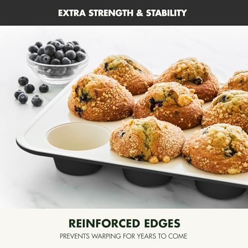GreenPan Bakewell 12-Cup Muffin Pan, Healthy Ceramic Nonstick