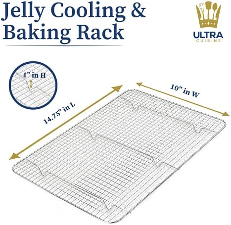 Ultra Cuisine Heavy Duty 100% Stainless Steel Cooling Rack for Cooking