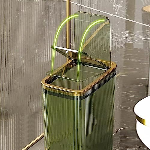 Bathroom Trash Cans with Lids, 2.6 Gallon, Green
