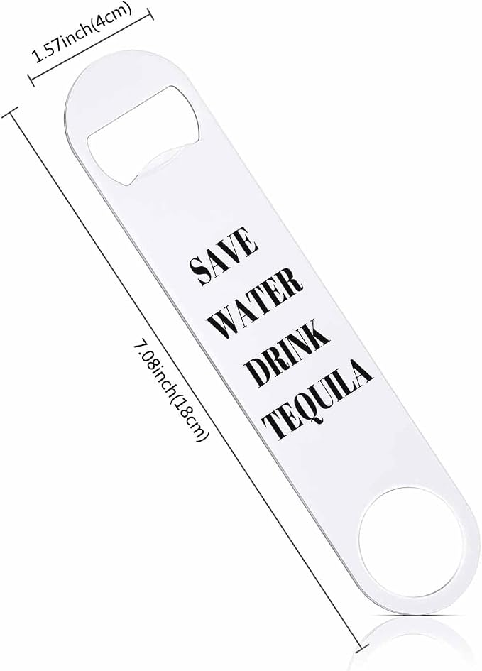 Funny Joke Stainless Steel Bottle Opener Save Water Drink Tequila Flat Beer - Image 2