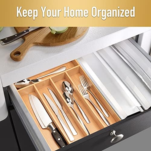 Besilord Silverware Organizer Kitchen Drawer Organizer Utensil