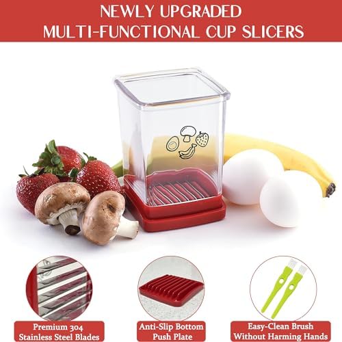 2 Pcs Strawberry Slicer | Fruit Slicer Cup, Strawberry Cutter with