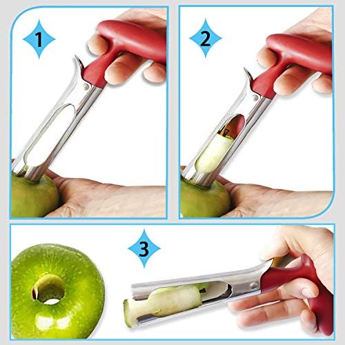 Apple Cutter Slicer & Corer Kit - 12-Blade Apple Slicer & Corer