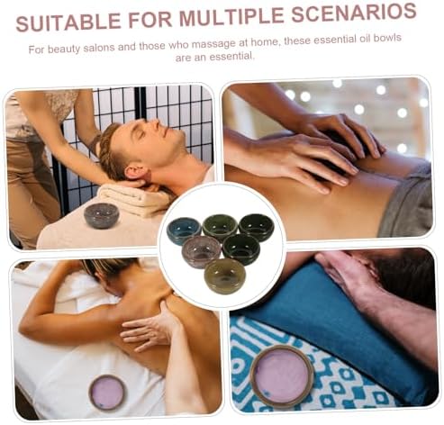 6 Piece Thai Style Ceramic Spa Essential Oil Mixing Bowls