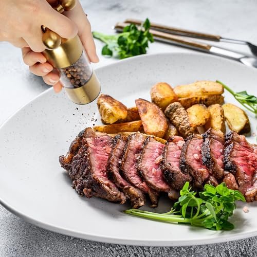 Gold Salt and Pepper Manual Grinder Set, 2PCS