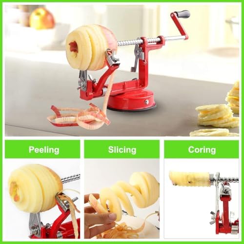 Apple Peeler Corer Slicer All In One, Slicer Corer Potato Peelers 3 In