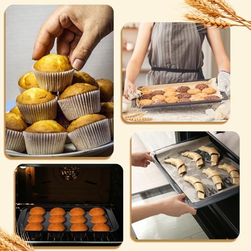 Qinyoung 2 Pcs 9" x 13" Cake Baking Pan with Lid 12 Cup Muffin Pan