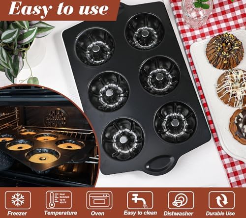 Webake Mini Fluted Cake Pan for Baking, Nonstick 3.5" Small Fluted