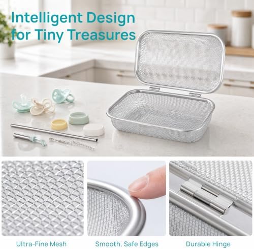 Space-Saving Dishwasher Utensil Basket | Food-Grade 18/8 Stainless