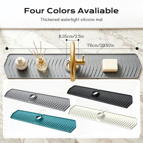 Kitchen Sink Faucet Mat, 2025 New Foldable Faucet Mat for Kitchen