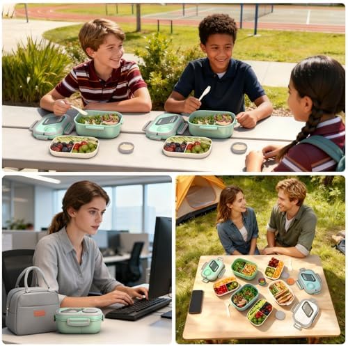 PEDECO Green Lunch Box Set with Bag and Utensil