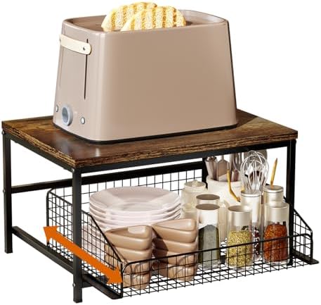 KLM Pull Out Spice Rack Organizer, Brown