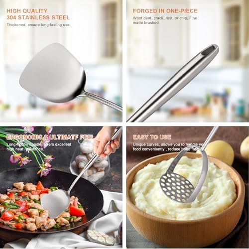 12-Piece 18 10 Stainless Steel Kitchen Utensil Set
