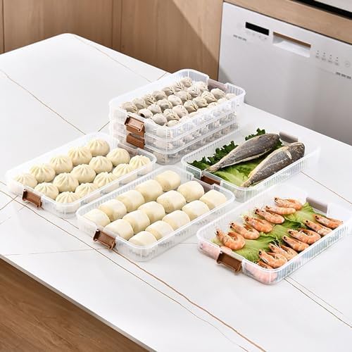 WUWEOT 4-layer Food Storage Container, Refrigerator Organizer Bin